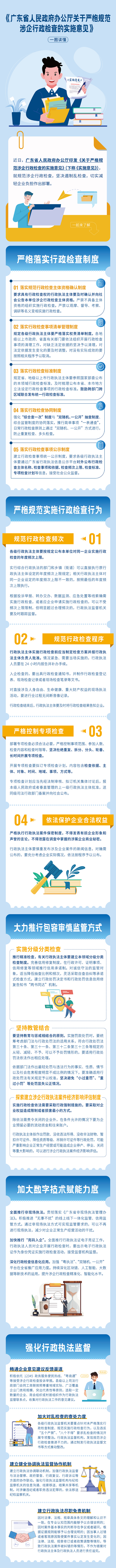 一图读懂《广东省人民政府办公厅关于严格规范涉企行政检查的实施意见》.jpg